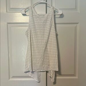 Lululemon Athletica Tie Back White Sleeveless Tank Top